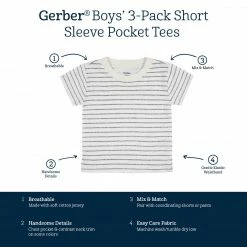 Gerber® See What's New 3-Pack Baby & Toddler Boys Color Me Camo Short Sleeve Pocket Tees