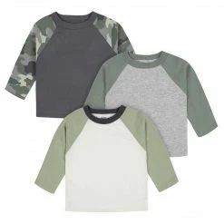 Gerber® See What's New 3-Pack Baby & Toddler Boys Color Me Camo Long Sleeve Baseball Tees