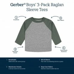 Gerber® See What's New 3-Pack Baby & Toddler Boys Color Me Camo Long Sleeve Baseball Tees