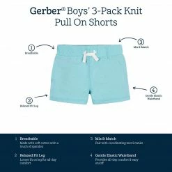 Best reviews of 💯 Gerber® See What's New 3-Pack Baby & Toddler Boys Royal Blues Pull-On Knit Shorts ⭐ 19 Gerber® See What's New 3-Pack Baby & Toddler Boys Royal Blues Pull-On Knit Shorts