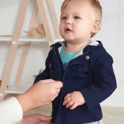 Best deal 😍 Gerber® Infant & Toddler Navy Hooded Cotton Twill Utility Jacket 😀 10 Gerber® Infant & Toddler Navy Hooded Cotton Twill Utility Jacket