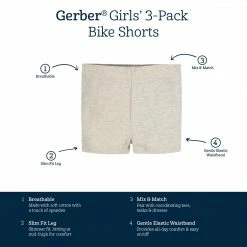 Gerber® 3-Pack Baby & Toddler Girls Sweet Florals Pull-On Bike Shorts See What's New