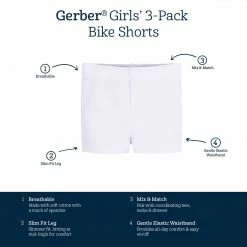 Gerber® 3-Pack Baby & Toddler Girls Picnic Day Dreams Pull-On Bike Shorts See What's New