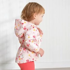 Gerber® Infant & Toddler Girls Floral Hooded Cotton Twill Utility Jacket