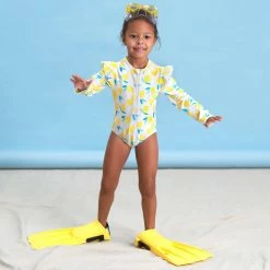 Gerber® See What's New Baby & Toddler Girls Lemon Squeeze Rash Guard