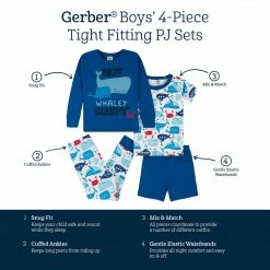 Deals 🛒 Gerber® See What's New 4-Piece Infant & Toddler Boys Sea Friends Snug Fit Cotton Pajamas ⌛ 13 Gerber® See What's New 4-Piece Infant & Toddler Boys Sea Friends Snug Fit Cotton Pajamas