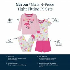 Cheapest ⭐ Gerber® 4-Piece Infant & Toddler 👧 Girls 🌞 Summer Blossom Snug Fit Cotton Pajamas See What's New 🥰 13 Gerber® 4-Piece Infant & Toddler Girls Summer Blossom Snug Fit Cotton Pajamas See What's New