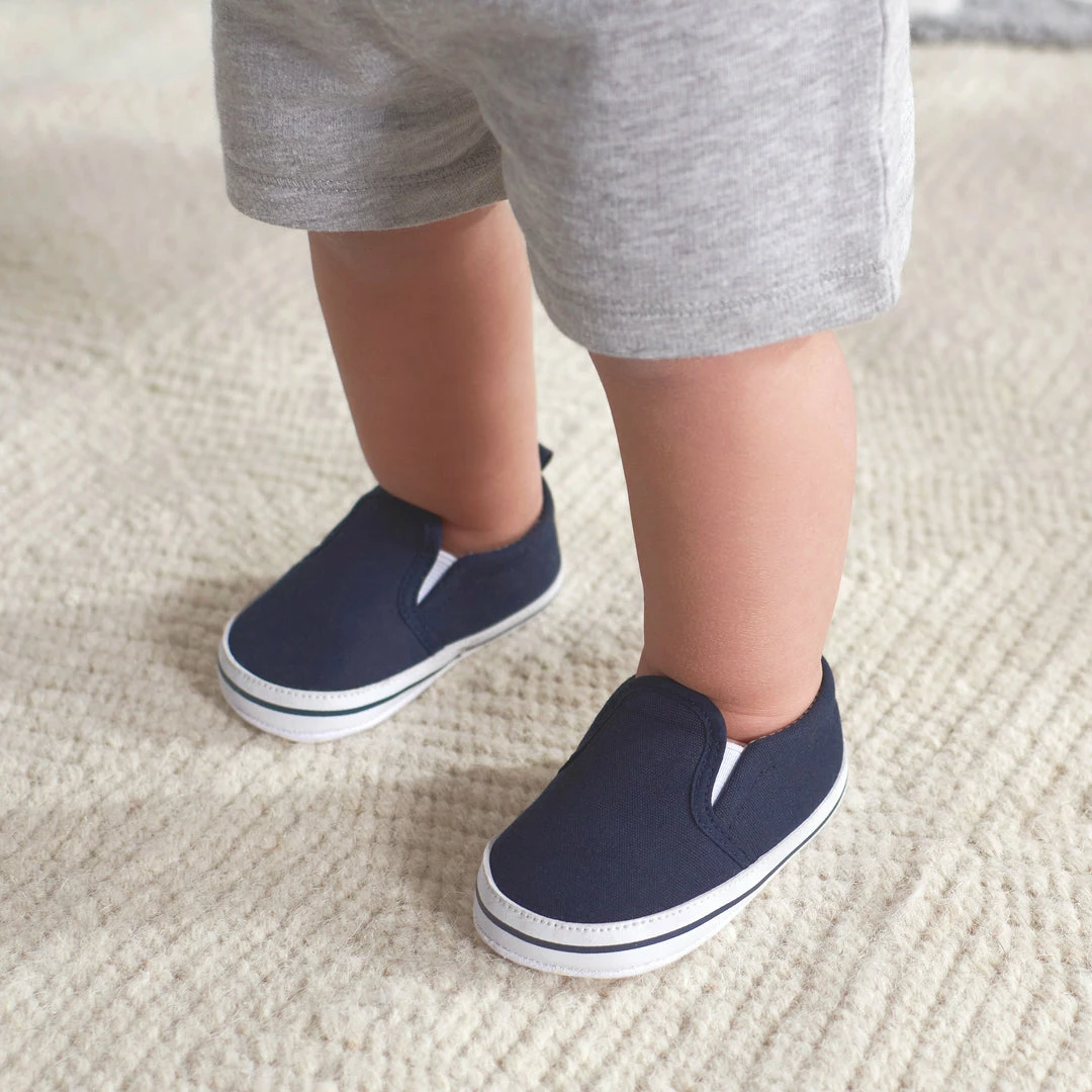 Deals 🎁 Gerber® Baby Neutral Navy Slip-On 👟 Sneaker 🥰 2 Gerber® Baby Neutral Navy Slip-On Sneaker