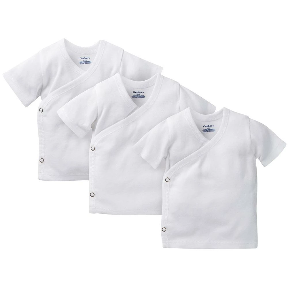 Coupon ⭐ Gerber® Solid Essentials 3-Pack White Side-Snap Short Sleeve 👕 Shirts ✨ 1 Gerber® Solid Essentials 3-Pack White Side-Snap Short Sleeve Shirts