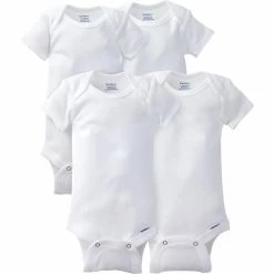 Gerber® 4-Pack Toddler White Short Sleeve Onesies® Bodysuits BabyPreemie - 24M