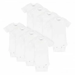 Gerber® BabyPreemie - 24M 8-Pack Baby White Short-Sleeve Onesies® Bodysuits