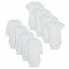 Gerber® 8-Pack Baby Neutral White Long And Short Sleeve Onesies® Brand Bodysuits BabyPreemie - 24M