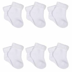 Gerber® BabyPreemie - 24M 6-Pack Baby White Terry Socks