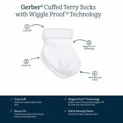 Best Sale ❤️ Gerber® 6-Pack Baby Boys Bear Wiggle Proof® Terry Bootie 🧦 Socks 🔥 15 Gerber® 6-Pack Baby Boys Bear Wiggle Proof® Terry Bootie Socks