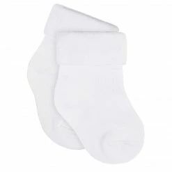 Outlet 💯 Onesies® Brand 12-Pack Baby Neutral White Jersey Cuffed Bootie 🧦 Socks 👏 5 Onesies® Brand 12-Pack Baby Neutral White Jersey Cuffed Bootie Socks