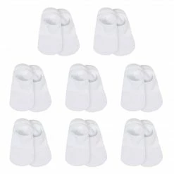 Gerber® 8-Pack White Jersey Wiggle Proof® No Show Socks
