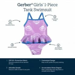 Gerber® Baby & Toddler Girls Vacation Vibes One-Piece Swimsuit See What's New
