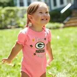NFL Baby Girls Green Bay Packers Short Sleeve Bodysuit, 3-pack