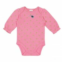 NFL Baby Girls New England Patriots Long Sleeve Bodysuit, 2-pack 