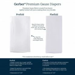 Gerber® BabyPreemie - 24M 10 Pack Flatfold Gauze Heavyweight Diaper
