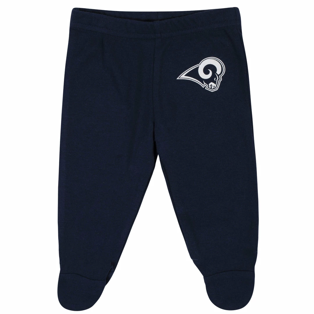 Best Pirce 🎉 NFL Baby Boys Los Angeles Rams 3-Piece Bodysuit, Pant And Cap Set 🤩 3 NFL Baby Boys Los Angeles Rams 3-Piece Bodysuit, Pant And Cap Set