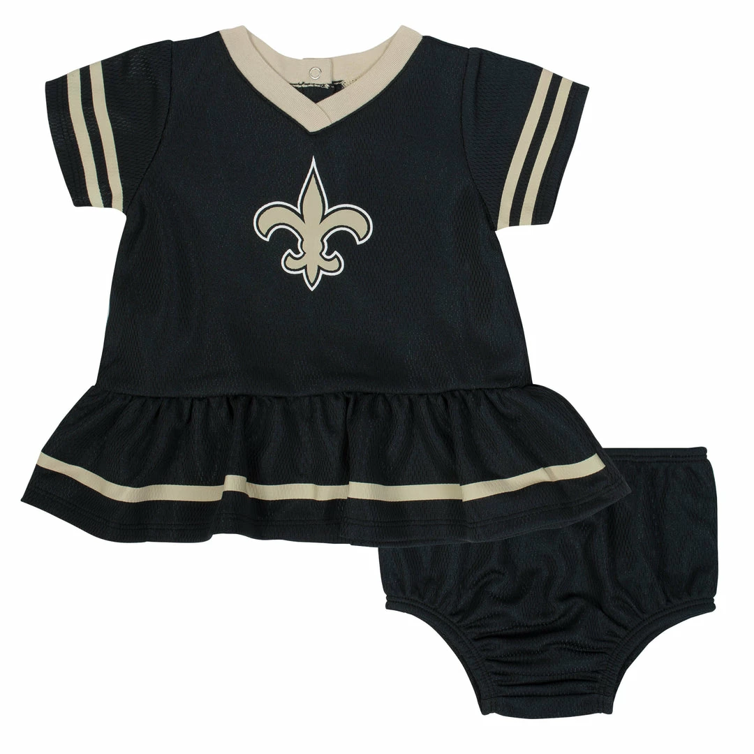 Brand new ⭐ NFL Baby 👧 Girls New Orleans Saints Cheerleader 👗 Dress And Panty Set ❤️ 1 NFL Baby Girls New Orleans Saints Cheerleader Dress And Panty Set