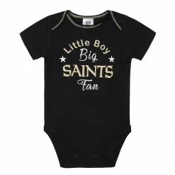 NFL Baby Boys 3-Piece New Orleans Saints Bodysuit, Gown, And Cap Set