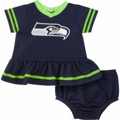 NFL BabyPreemie - 24M Seahawks Baby Girls Dress Set With Panty