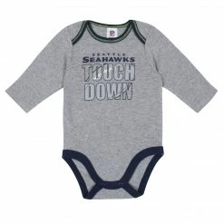 NFL Baby Boys Seattle Seahawks Long Sleeve Bodysuit, 2-pack 