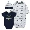 NFL Baby Boys 3-Piece Seattle Seahawks Bodysuit, Gown, And Cap Set