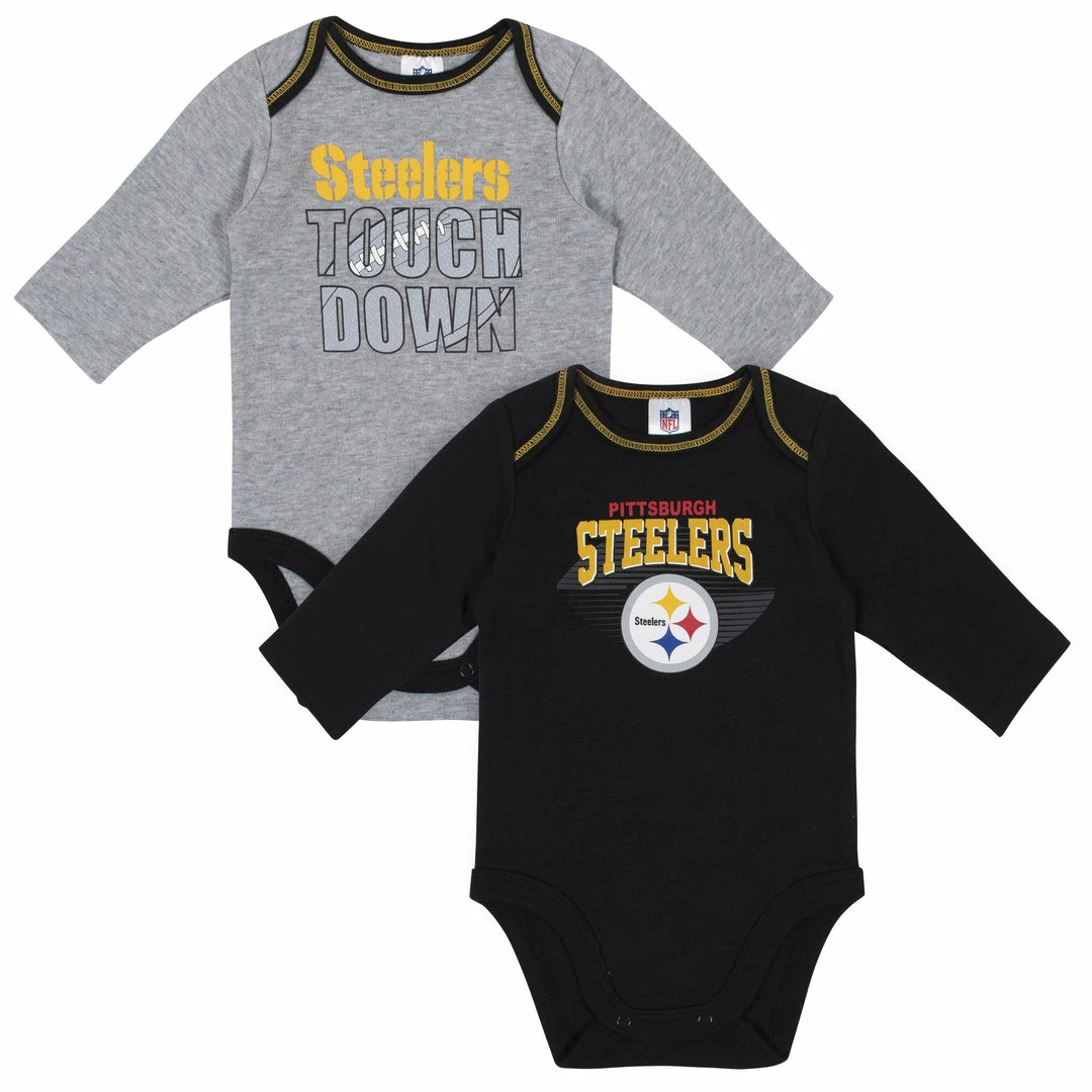 Budget ⭐ NFL Baby Boys Pittsburgh Steelers Long Sleeve Bodysuit, 2-pack 🛒 1 NFL Baby Boys Pittsburgh Steelers Long Sleeve Bodysuit, 2-pack