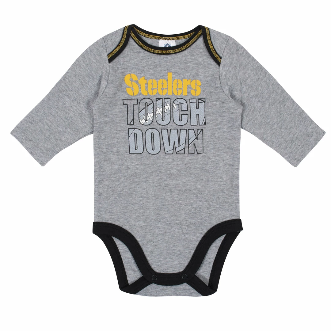 Budget ⭐ NFL Baby Boys Pittsburgh Steelers Long Sleeve Bodysuit, 2-pack 🛒 2 NFL Baby Boys Pittsburgh Steelers Long Sleeve Bodysuit, 2-pack
