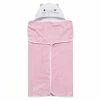 Just Born By Gerber® Embroidered Pink Cat Hooded Bath Wrap