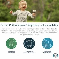 Hot Sale 🔥 Gerber® 10-Pack Organic Baby Prefold Gauze Diaper With Pad 👍 5 Gerber® 10-Pack Organic Baby Prefold Gauze Diaper With Pad