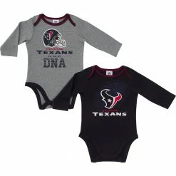 NFL Texans Baby Boys 2-Pack Long Sleeve Bodysuit
