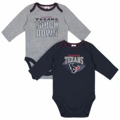 NFL Baby Boys Houston Texans Long Sleeve Bodysuit, 2-packย