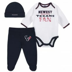 NFL Baby Boys Houston Texans 3-Piece Bodysuit, Pant And Cap Set