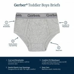 Budget ✨ Gerber® 7-Pack Toddler Boys Dinosaur Briefs Underwear 🤩 11 Gerber® 7-Pack Toddler Boys Dinosaur Briefs Underwear