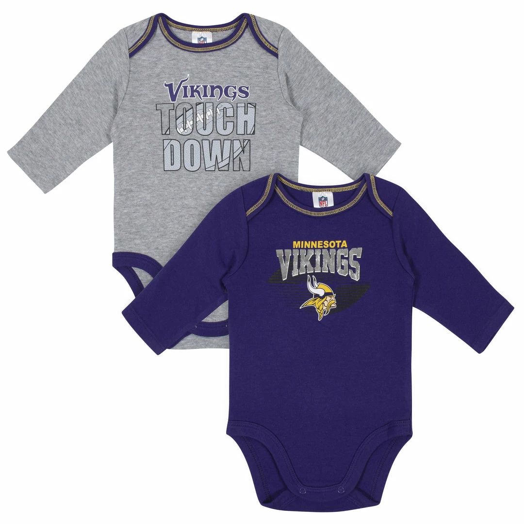 Buy ❤️ NFL Baby Boys Minnesota Vikings Long Sleeve Bodysuit, 2-pack ⌛ 1 NFL Baby Boys Minnesota Vikings Long Sleeve Bodysuit, 2-pack