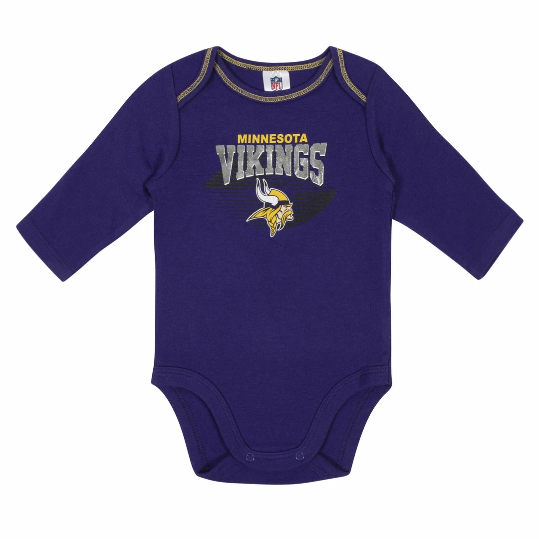 Buy ❤️ NFL Baby Boys Minnesota Vikings Long Sleeve Bodysuit, 2-pack ⌛ 3 NFL Baby Boys Minnesota Vikings Long Sleeve Bodysuit, 2-pack