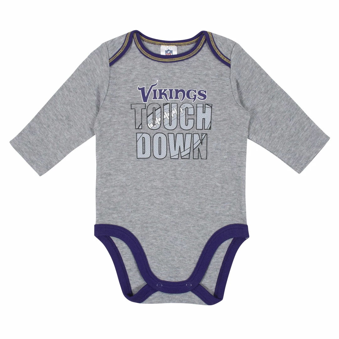 Buy ❤️ NFL Baby Boys Minnesota Vikings Long Sleeve Bodysuit, 2-pack ⌛ 2 NFL Baby Boys Minnesota Vikings Long Sleeve Bodysuit, 2-pack