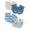 Gerber® BabyPreemie - 24M 4-Pack Organic Baby Boys Teddy Mittens