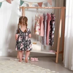 Gerber® 2-Pack Baby Girls Gray Floral Short Sleeve Dresses