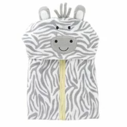 Just Born By Gerber® Welcome To The Circus Zebra Hooded Bath Wrap Baby Neutral