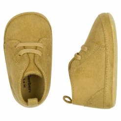 Gerber® BabyPreemie - 24M Baby Boys Taupe Faux Suede High Top Shoes