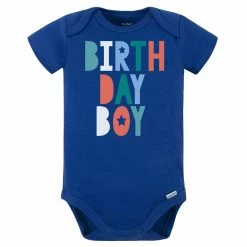 Gerber® Baby Boy "Birthday Boy" Short Sleeve Onesies® Bodysuit BabyPreemie - 24M