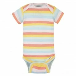 Gerber® BabyPreemie - 24M 5-Pack Baby Girls Rainbow Short Sleeve Onesies® Bodysuits