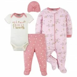 Gerber® BabyPreemie - 24M 4-Piece Baby Girls Princess Outfit Set
