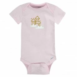 BabyPreemie - 24M Gerber® 8-pack Baby Girls' Castle Short Sleeve Onesies® Bodysuits