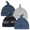 Gerber® BabyPreemie - 24M 4-Pack Baby Boys Comfy Stretch Badger Caps